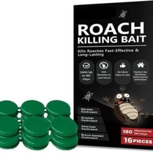 Fast-Acting Cockroach Killer Bait – 16 Ready-to-Use Traps